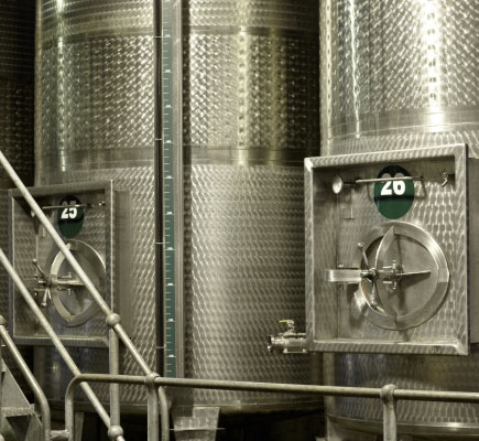 Champagne fermentation tanks